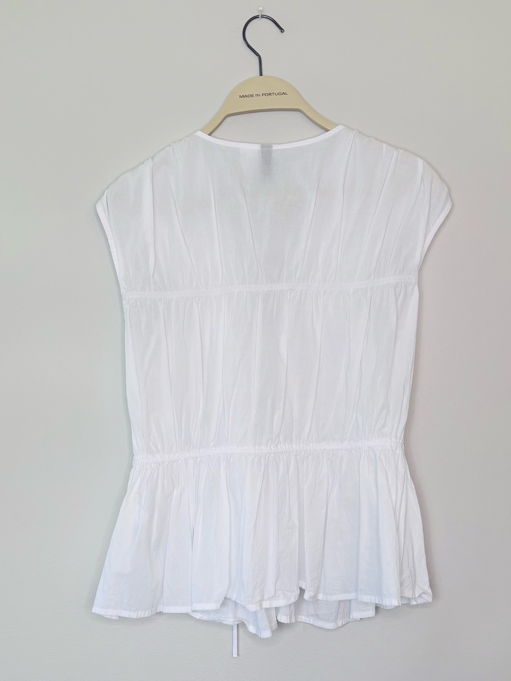 H&M Divided White Tie-Front Cap Sleeve Top - Picture 2 of 4